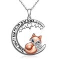 thumbnail image 1 of Collar LOVGIFSET Zorro Sleeping Animal en oro rosa y plata 925, 1 of 9