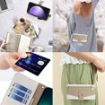 thumbnail image 7 of Wallet Phone Case for Samsung Galaxy S24 FE 6.7" 2024, Zipper Pocket and Card Slots Stand Feature Ring Holder Back Cover with Metal Crossbody Shoulder Strap Stylish Case for Galaxy S24 FE,White, 7 of 7
