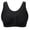 Black, variant on Compression Bra for Women's Front Closure Bras with Adjustable Straps Wirefree