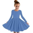 thumbnail image 3 of JUSLIO Dresses for Girls Casual Ruched Long Sleeve Girls Dress Winter Holiday Party Dresses, 3 of 9