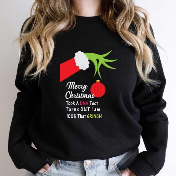 Merry Christmas Funny Green Grouch Holiday Parody Graphic - Everyday Gift SW4466 Unisex Sweatshirt, Up to Size 5XL