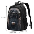 thumbnail image 5 of Daiia Majestic Black Yak Pattern USB Charging Backpack for Men and Women, Anti-Theft Backpack,Travel Backpack,School Backpack,College Backpack,Laptop Backpack, 5 of 7
