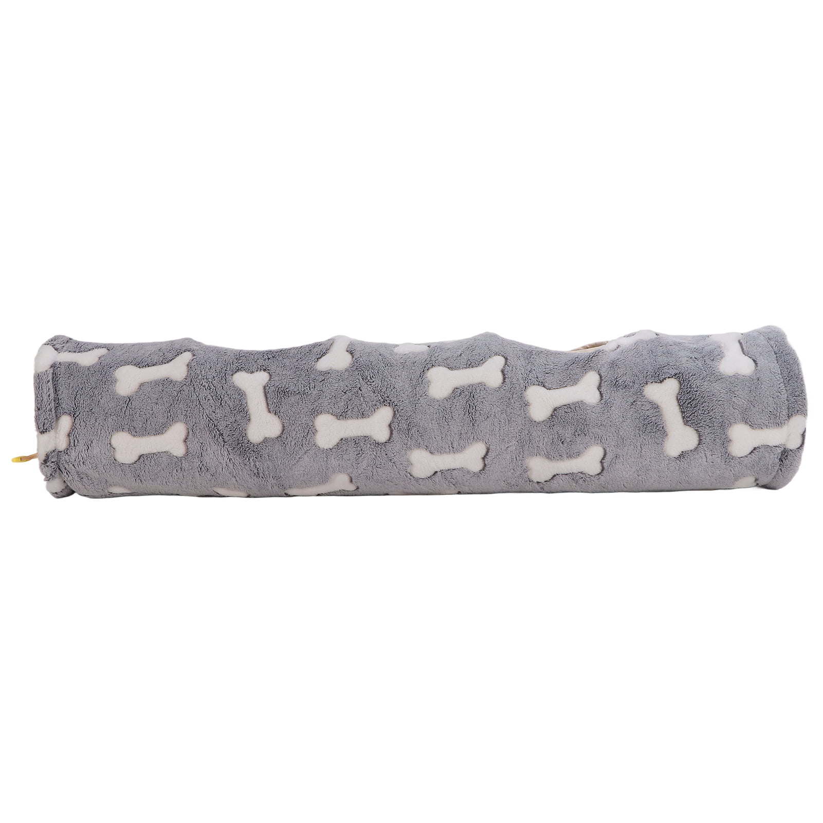 M Buder Plush Cat Tunnel Toy Collapsible Scratch Resistant Little Pet Tube Play Tent for Cats Rabbits Puppies Indoor Outdoor Use Bone Gray 11.02 inches / 28 cm