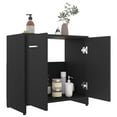 thumbnail image 3 of vidaXL Bathroom Cabinet Black 23.6"x13"x22.8" Chipboard, 3 of 4