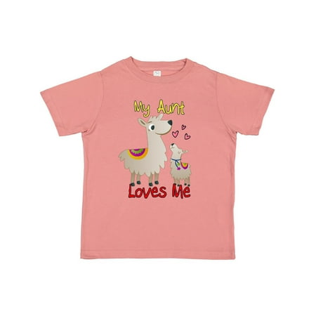 

Inktastic My Aunt Loves Me Llama Gift Toddler Boy or Toddler Girl T-Shirt