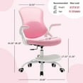 thumbnail image 3 of Kids Desk Chair, Children Study Chair with Adjustable Height,Swivel Mesh Computer Chair for Youth in Home Bedroom,Pink, 3 of 6
