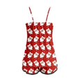 thumbnail image 5 of Lounge Sets for Women – Weekend Brunch Pajamas Two Piece Loungewear with Stylish Fit and Relaxed Look Women's Christmas Print Sleeveless Top And Shorts Set, 5 of 5
