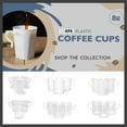thumbnail image 6 of Ilyapa 50 Plastic Coffee Cups with Handles, 8 oz White - Disposable or Reusable Mug Pack, 6 of 6
