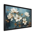 thumbnail image 2 of Designart "Spring Beauty White and Blue Flower Elegance II" Floral Framed Wall Art Decor - Traditional White Flowers Living Room Framed Canvas Art, 2 of 6
