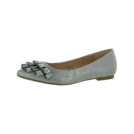

Journee Collection Womens Faux Leather Pointed Toe Ballet Flats
