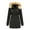 Black#1, variant on LEBONYARD Winter Coats for Women Plus Size,Jackets for Women Casual Fashion,Womens Warm Long Coat Hoodies Collar Jacket Slim Winter Parkas Outwear Red S