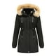 thumbnail image 2 of Chaquetas para mujer Abrigo largo cálido Sudadera con capucha Chaqueta de cuello Parkas de invierno delgadas Abrigos Odeerbi ODB-3, 2 of 9