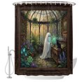 thumbnail image 2 of Halloween Shower Curtains for Bathroom, Fall Horror Ghosts Cat Botanical Plants Waterproof Fabric Shower Curtain, Decorative Bathroom Curtain for Bathtub, 72"x84", No Hooks Included, 2 of 9