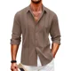 thumbnail image 1 of Camisa de manga larga de verano para hombre, nueva camisa de playa hawaiana, de manga larga, de color sólido, con estampado 3D, ropa de talla grande para hombre, 1 of 6