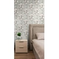 thumbnail image 4 of NextWall Metallic Silver & Petal Pink Magnolia Trail Peel and Stick Wallpaper, 4 of 9