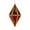 Burnished Orange, variant on Vickerman 5.5" Rose Gold Shiny Finial Christmas Ornament, 4 Pieces per Bag