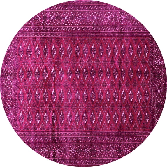 Ahgly Company Indoor Round Southwestern Pink Country Area Rugs, 5' Round