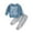 Q04-Blue, variant on Preemie Boy Clothes Letter Box Printed Pullover Sweatshirt Pocket Sweatpants 0-3 Months Baby Boy Clothes 6-12 Months Blue
