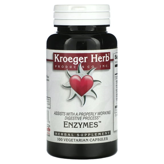 Kroeger Herb Co Enzymes™, 100 Vegetarian Capsules