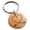 Rose, variant on Stainless Steel Heart Love Arrow Engraved Small Medallion Circle Charm Keychain Keyring