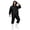 Black, variant on Unisex Hooded Raincoat Work Jumpsuit Rain Suit One Piece Coveralls Rainwear Waterproof Overalls Army Green 175