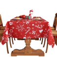 thumbnail image 4 of new American Christmas tablecloth polyester printed party decoration waterproof oil-proof rectangular table cloth table mat, 4 of 5