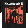 thumbnail image 7 of Halloween II Logo Michael Myers on reddish hospital background on Black Short Sleeve Adult T-Shirt-3XL, 7 of 7