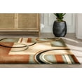 thumbnail image 4 of Well Woven Deco Rings Red Ivory Light Blue Geometric Modern Casual Area Rug Easy to Clean Stain Fade Resistant Shed Free Abstract Contemporary Color Block Boxes Lines Soft Living Dining Room Rug, 4 of 8