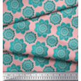 thumbnail image 2 of Soimoi Tissu Satin Modal Imprimé Floral Mandala au Mètre 42 Pouces de Large, 2 of 3