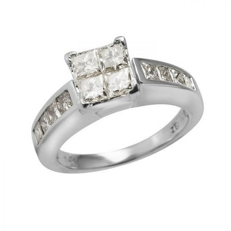 Ladies 1.1 Carat Diamond 14K White Gold Ring