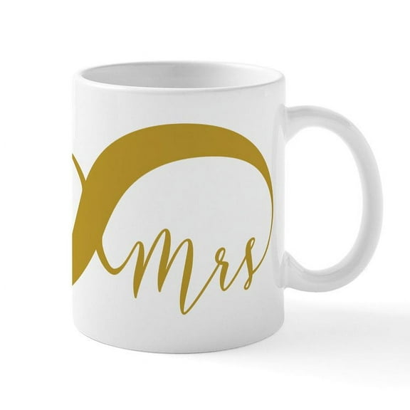 CafePress - Mr. And Mrs. Mugs - 11 oz Ceramic Mug - Novelty Coffee Tea Cup