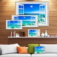thumbnail image 2 of Designart - Open Window to Wavy Ocean - Extra Large Seashore Canvas Art, 2 of 2