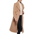 thumbnail image 2 of Kenneth Cole New York Womens 17OMW018 Double-Breasted Wool-Blend Full Length Peacoat - Camel - 2, 2 of 4