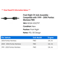 thumbnail image 2 of Front Right CV Axle Assembly - Compatible with 1999 - 2006 Pontiac Montana FWD 2000 2001 2002 2003 2004 2005, 2 of 2