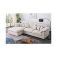 thumbnail image 3 of Eloise 121"W Chenille Sectional Sofa with Left-Facing Chaise, 6 Throw Pillows, 3 of 6