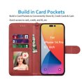 thumbnail image 3 of for iPhone 14 Pro Case, Apple iPhone 14 Pro Wallet Case, iPhone 14 Pro Leather Case, EBIZCITY PU Leather Folio Flip Cover Magnetic Closure TPU Shockproof Protective Case Kickstand Strap -Wine Red, 3 of 11