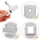 thumbnail image 3 of unbranded De Puerta Para De Metal Plateado Resistente Para Seguridad En Hogar, 3 of 7