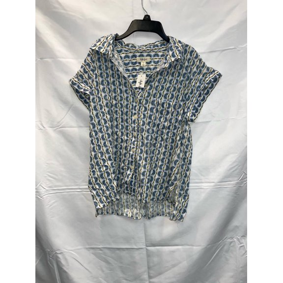 Style & Co Patterned Button Up Shirt Size Medium