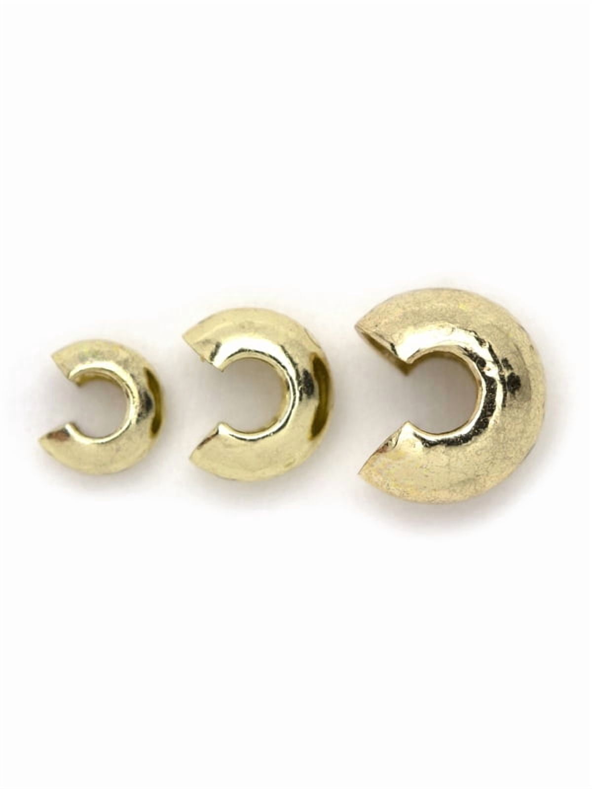 (2 pack) Cousin DIY Metal Crimp Bead Cover, 120 Piece, Gold Finish