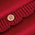 thumbnail image 6 of Jandel 6m-4t Infant Baby Girls Cardigan Crochet Sweater Toddler Knitted Pullover Sweatshirt Button Up Jacket Outwear Fall Winter Clothes 6 Months-4years Old, Red/white, 6 of 10