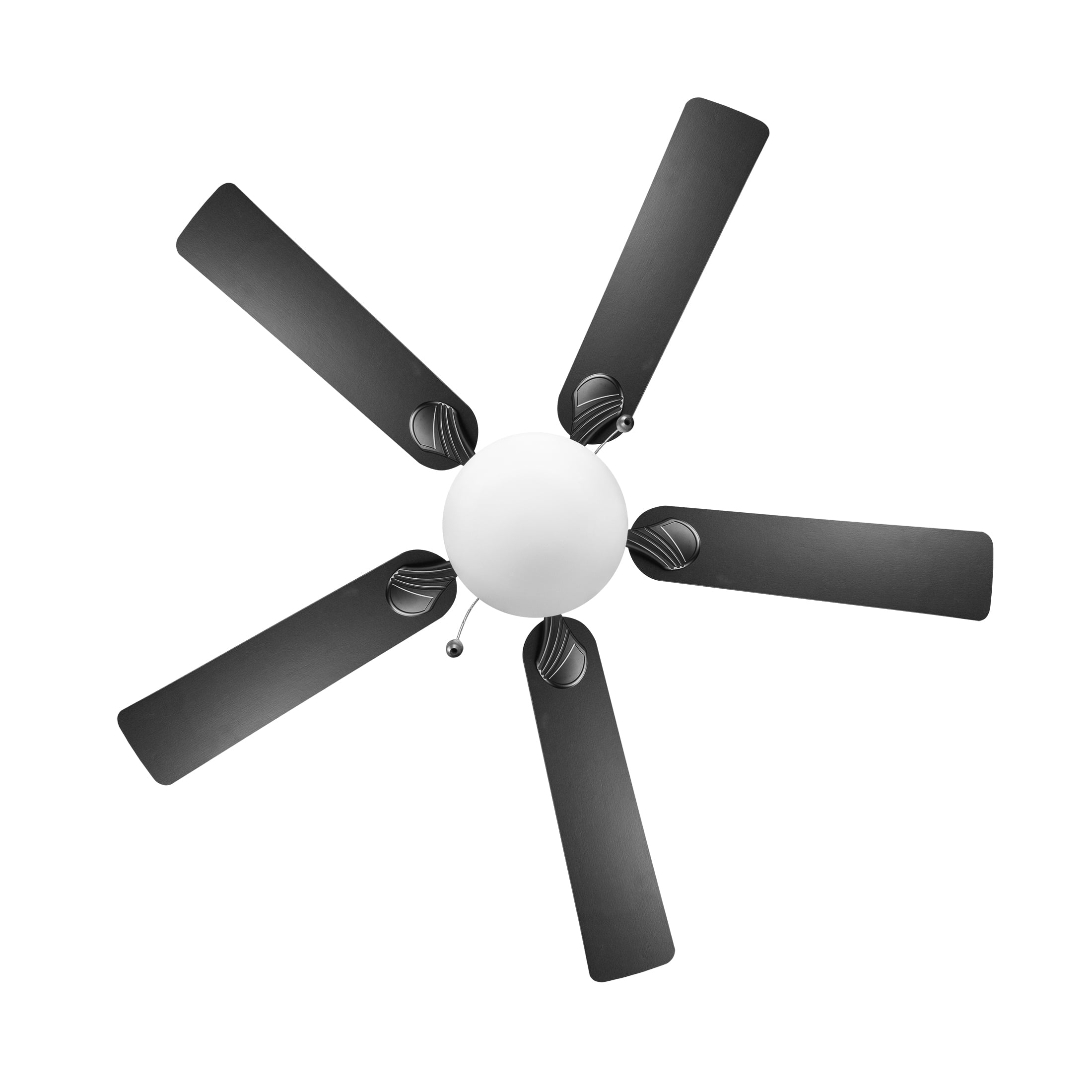 Mainstays 52in 5 Blade  Indoor/Outdoor Ceiling Fan, Light Bulb, Black, Reverse Airflow