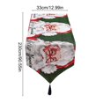thumbnail image 3 of Christmas Table Runner, Vintage Santa Claus Printed Table Runner with Black Tassel Tip 丨 Holiday Dining Table Kitchen Family Xmas Party Decor, 91"x13", 3 of 9