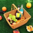 thumbnail image 1 of Durable Artificial Rattan Handmade Portable Picnic Basket Rattan Woven Supermarket Shopping Basket Rattan Basket, 1 of 6