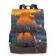 thumbnail image 1 of Easygdp Glowing Mushroom In Forest Mochila de Cuero para Mujeres, Bolso de Hombro, Bolsos de Mano de Moda para Trabajo y Viajes, 1 of 4