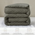 thumbnail image 5 of Whale Flotilla 2-Piece Jacquard Braid Ultra Soft Twin Comforter Set, Luxury Reversible Microfiber Comforters Twin Size Bedding Set with Pillowcase, Lightweight Duvet for All Seasons, Deep Grey, 5 of 10