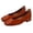 Wine, variant on Fnooota Womens Slip On Flats, Office PU Soft Sole Square Toe Non-slip Dress Shoes Brown Size 6.5