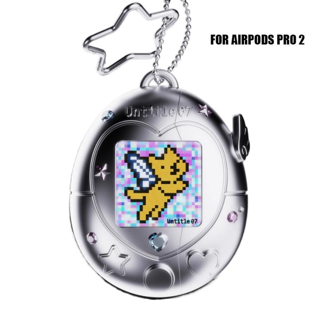 Daily Mix Store for Airpods 2/3/4 Pro Case, Retro Viewport Electronic Pet Design with DIY Pixel Display, Protective Shell with Strap, Customizable Gems Decor
