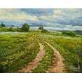 thumbnail image 2 of Ziman, Peter 24x20 White Modern Wood Framed Museum Art Print Titled - Field Road I, 2 of 4