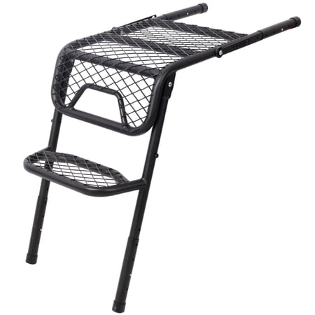 Gearwell Vehicle Tire Step Ladder, Foldable Adjustable SUV Tire Ladder, Truck RV Offroad Wheel Step Platform, Anti Slip Car Access Step for Roof Cargo Loading Maintenance Use