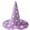 28#Purple, variant on Witch Hat for Kids Halloween Ghost Printed Pointed Wizard Hat Quilted Stars Boys Girls